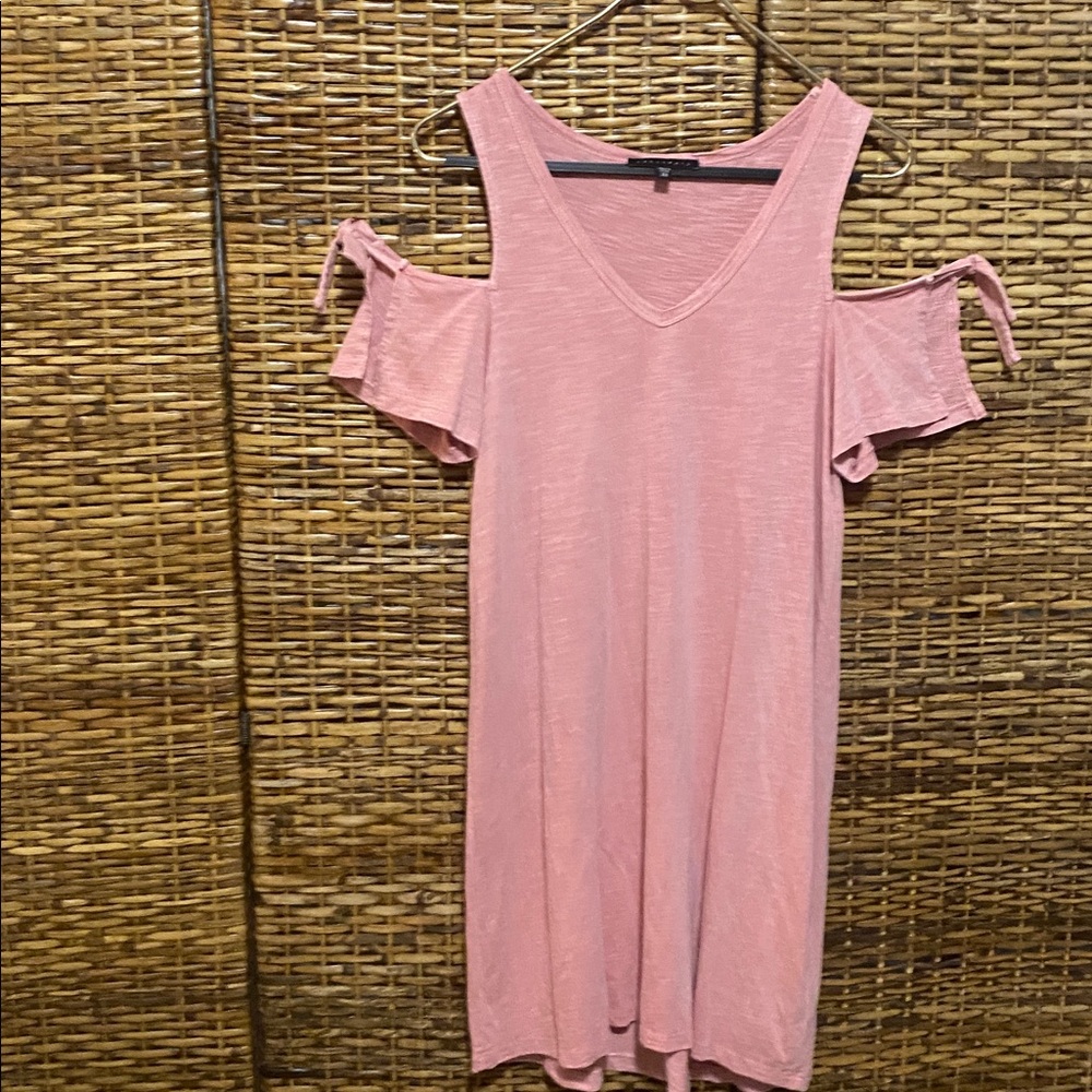 EUC Sanctuary Lakeside Pink short sleeve Peekaboo shoulder t-shirt dress XS